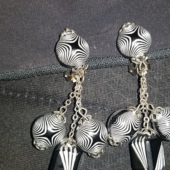 Kaleidoscope 1960's Earrings - Picture 2 of 9